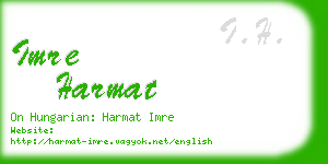 imre harmat business card